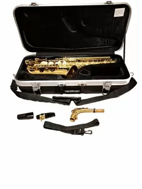 As22060431 Etude Eas-200 Student Series Alto Saxophone Lacquer With Hard Case And Mouth Piece