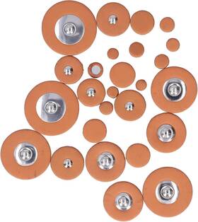 Eujgoov Eujgoovb57o4dg0kr598-11 26pcs Saxophone Pads Brown Sheepskin Sound Hole Resonator Sax Gasket Wi