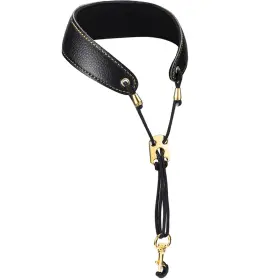 R22046-mg-us Facmogu Premium Leather Sax Neck Strap Adjustable Padded For Alto Teno