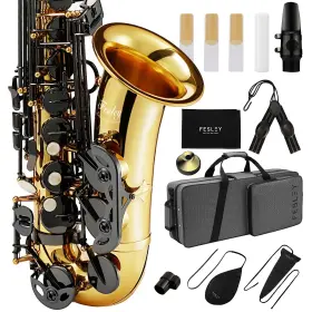 Fsp95gb Fesley Flat Alto Saxophone Saxof N For Professional Sax Beginners Stude