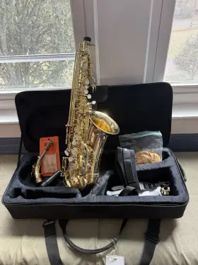 1256142 Glory Anaxa Alto Saxophone Eb Gold Brass With Case Mouthpiece Reeds Strap