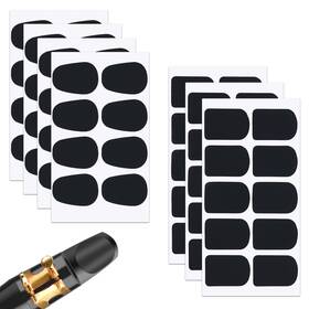 Gosknor 1035261 62 Pcs Saxophone Mouthpiece Pads Thick Silicone Cushions Oval And M Black