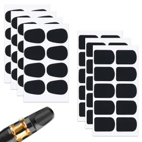 1035261 Gosknor 62 Pcs Saxophone Mouthpiece Pads Thick Silicone Cushions Oval And M Black