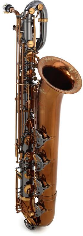 Growling Sax G3-obbr Origin Gen 3 Bari Saxophone - Brown Gold And Black Nickel