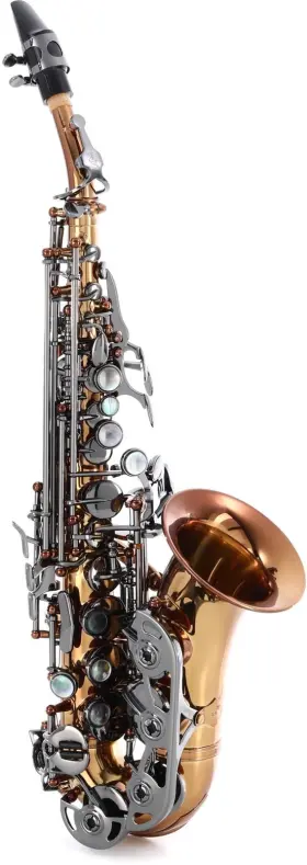 G3-ocbr Growling Sax Origin Gen 3 Soprano Saxophone - Curved Brown Gold And Black Nickel