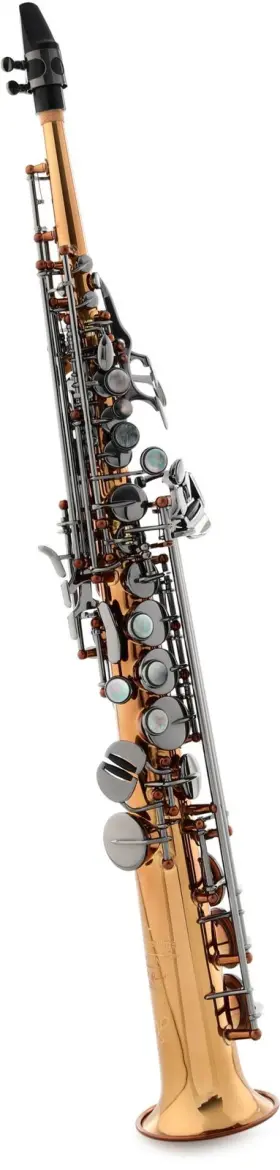 G3-osbr Growling Sax Origin Gen 3 Soprano - Straight Brown Gold And Black Nickel