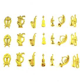 Gzyssl Ys-001 42 Pcs With 7 Styles Musical Instruments Ornaments Miniature Music Saxophone