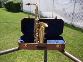Hamilton 64792 Vintage Stencil Saxophone With Mouthpiece And Case -restoration