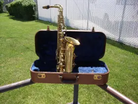 64792 Hamilton Vintage Stencil Saxophone With Mouthpiece And Case -restoration