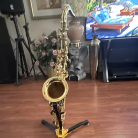 A901 Henri Selmer Paris Axos Tenor Saxophone Brass Gold Lacquered Mother Of Pearl