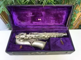 19163 Holton Atq 1912 Frank And Co Elkhorn Eb L P Saxophone Without Rig Mouthpiece Case