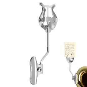 R30z06mxj57o512f Homoyoyo Trombone Lyre Silver Metal Holder For Marching Band 7.3inch Sh