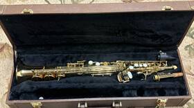 Jean Baptiste Jb-65 Soprano Saxophone Polished Gold Finish Hard Case Straight Used