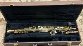 Jb-65 Jean Baptiste Soprano Saxophone Polished Gold Finish Hard Case Straight Used