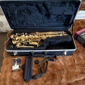 Jean Baptiste Jbas100 Valkyrie Alto Saxophone Gold Brass Lacquered Eb With Case Strap Mouthpiece