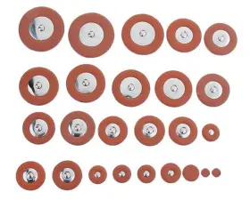 Jiayouy 761368781320 25 Pieces Leather Pads Alto Sax Replacement Set Saxophone Brown