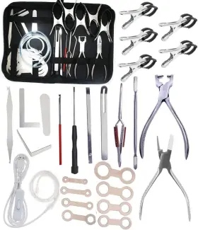 Jly2181-1 Jiayouy 26pcs Sax Repair Tool Kit Include Led Leak Light And Spring Hook Key