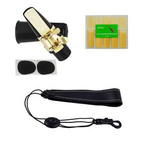 Jysun 193499633900 Alto Saxophone Mouthpiece Kit And 10pcs 2.5 Sax Reeds Strap Fast Ship