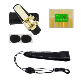 Jysun 193499633900 Alto Saxophone Mouthpiece Kit And 10pcs 2.5 Sax Reeds Strap Fast Ship