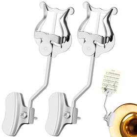 Kitanis 713079826944 Trombone Lyre 2pack Silver Holder For Marching Band 6.89inch Tr