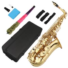 Ktaxon Sax979 Alto Saxophone Drop E Flat Brass Sax Beginner Full Kit With Mouthpiece C