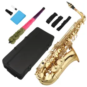 Sax979 Ktaxon Alto Saxophone Drop E Flat Brass Sax Beginner Full Kit With Mouthpiece C