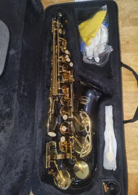 Lz380as Lazarro Used Eb Saxophone 360-bk Black/gold