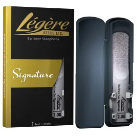 Bsg2.00 Legere Synthetic Reed For Saxophone Strength 2.0 Clear Sound With Case