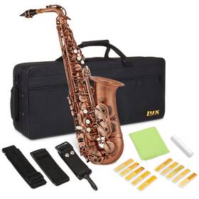 Lyxjam Lyxisx101ar Alto Saxophone E Flat Brass Sax Kit Professional Sound Complete Accessories