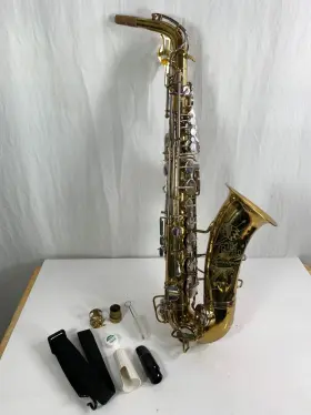 83403 Martin Vtg Indiana Engraved Saxophone Sn With Neck And Mouthpiece - Untested