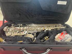 Mendini 20100118 By Cecilio Alto Saxophone With Case Mas-n Hs - Nickel Finish