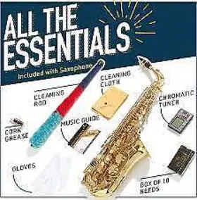 5263419590 Mendini By Cecilio Eb Alto Saxophone - Case Tuner Mouthpiece 10 Reeds E Flat