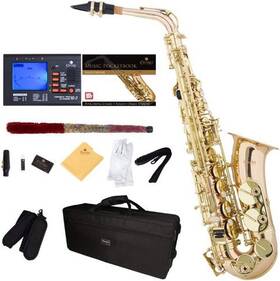 Mendini By Cecilio Mas-30 92d Pb Mas-30l Rose Gold Alto E Flat Saxophone With Case And Tuner Set