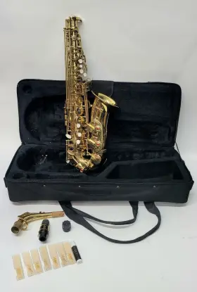 Mendini Fba Mas-l 92d Pb By Cecilio Gold Saxophone Used With Case