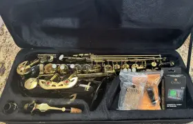 Hs18080410 Mendini By Cecilio Eb Alto Saxophone Mas-bk - Case Tuner Mouthpiece