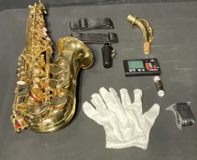 Hs21060187 Mendini Mas-l Cecillo Brass Alto Saxophone With Case Gold Used