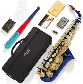 Masbl92dpb Mendini By Cecilio Eb Alto Saxophone - Case Tuner Mouthpiece 10 Reeds Pocket