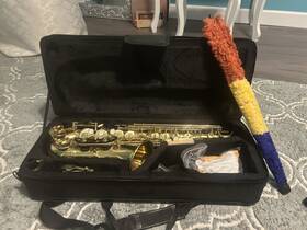 Mendini Masl92dpb Student Model E-flat Saxophone With Neck Strap And Cleaning Supplies