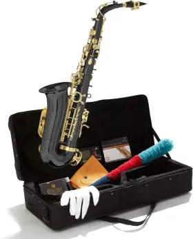 Mtsbng92d Mendini Tenor Saxophone L 92d B Flat Case Tuner Black With Gold Keys