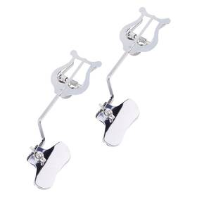 Milisten 10c4210kwxpdqi293 2pcs Trombone Lyre Clip On Metal Music Book Page Holder Sheet M