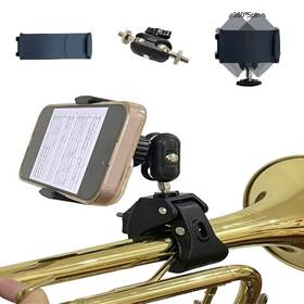 Mocekson Yqzj1 Adjustable Trumpet Phone Music Lyre Marching Band Brass Clip
