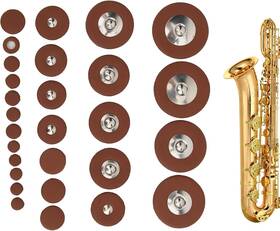 Natudeco Natudeco4gzqd30sk2 28pcs Saxophone Pads Multiple Sizes Sheepskin Material Pad Replacemen