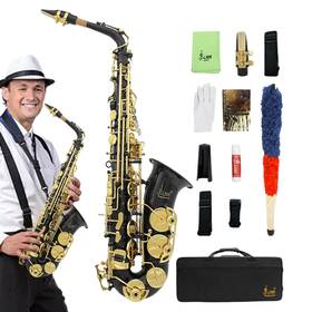 Ntud 080541531577 Alto Saxophone Eb Key Student School Band E Flat Sax Gold Lacquered Us