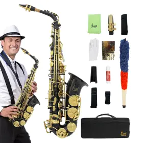 Ntud 080541531577 Alto Saxophone Eb Key Student School Band E Flat Sax Gold Lacquered Us