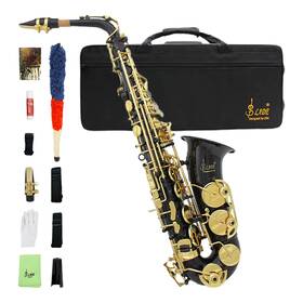 Ntud 080541759858 Brass Eb Alto Saxophone Sax Gold With Case Student Beginner And Accessories New