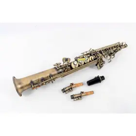 P. Mauriat 197881149321 System 76 Professional Soprano Saxophone Dark Lacquer Ob