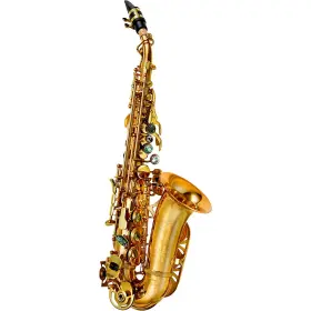 P. Mauriat 197881285388 System-76s Curved Soprano Saxophone Gold Lacquer Ob