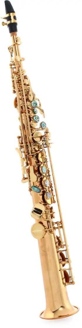 P. Mauriat 847709000395 System 76 Soprano Saxophone With 2 Necks - Gold Lacquer Finish