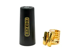 Pg-1rvs Rovner Ligature And Plastic Cap For Soprano Saxophone - Platinum Gold