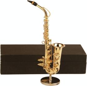 Seawoo 313114852800 Miniature Saxophone With Stand And Case Brass Mini Musical Instrument Replica Co